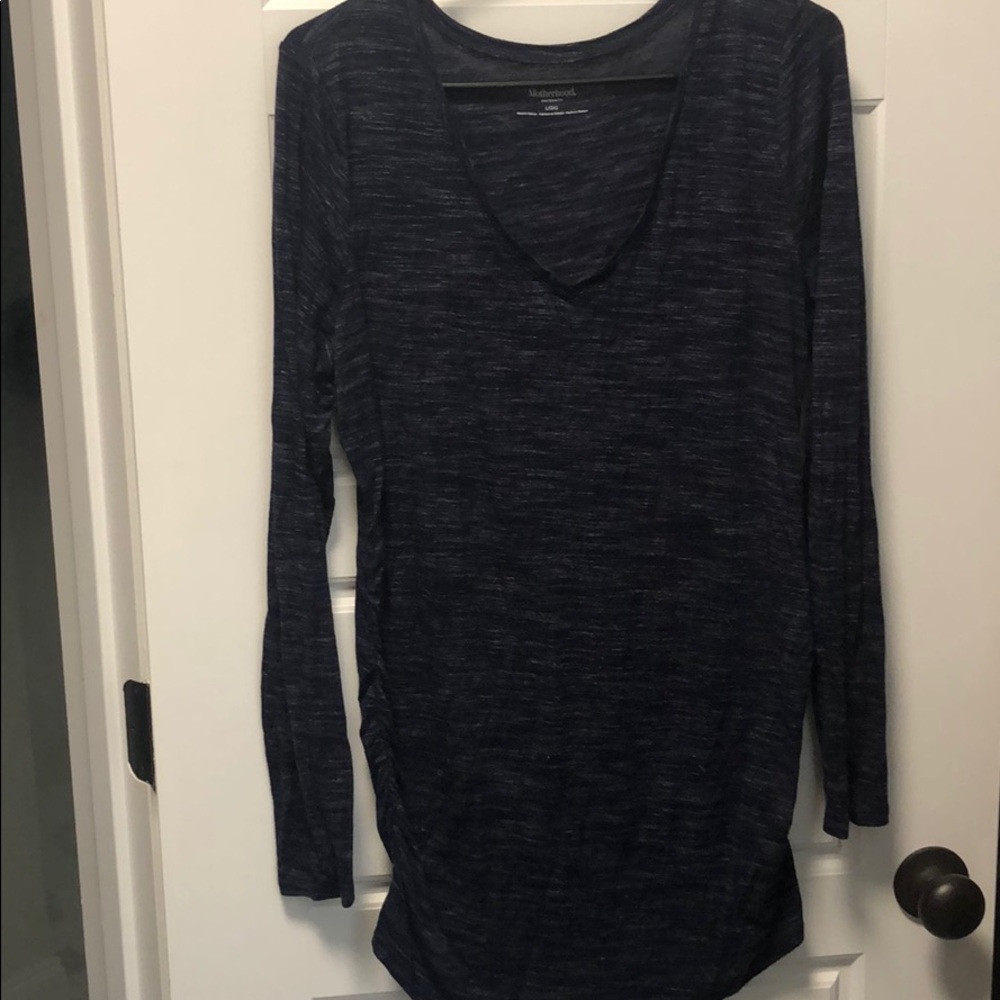 Navy Motherhood Maternity Shirt